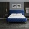 Delano Bed in Navy Velvet Fabric by Meridian w/Options