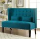 Amora Accent Loveseat Bench CM-BN6226 in Dark Teal Fabric