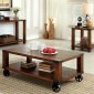 Broadus I CM4227 Coffee Table & 2 End Table 3Pc Set in Dark Oak