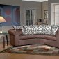 295 Sectional Sofa in Brown Microfiber