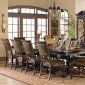 Rustic Burnished Oak Finish Formal Dining Table w/Options