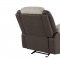 U4377 Motion Sofa & Loveseat Set Gray & Brown Fabric by Global