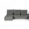 Panorama Sectional Sofa in Grey Fabric & Leather by VIG