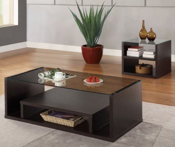 701878 3Pc Coffee Table Set in Cappuccino by Coaster [CRCT-701878]