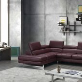 A761 Sectional Sofa in Maroon Leather by J&M