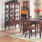 Square Shape Cherry Finish Contemporary Dinette Set