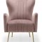 Opera Accent Chair 532 in Pink Velvet Fabric by Meridian