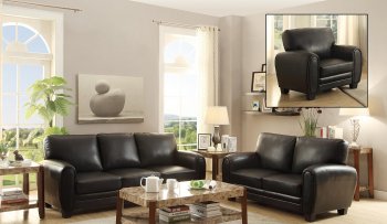 Rubin Sofa & Loveseat Set 9734BK Black by Homelegance w/Options [HES-9734BK Rubin]