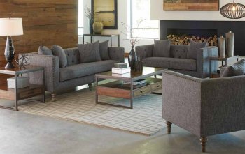 Ellery Sofa 505771 in Grey Fabric by Coaster w/Options [CRS-505771 Ellery]