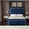 Dolce Bed in Navy Velvet Fabric by Meridian w/Options