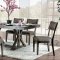 Leeds 7Pc Dining Room Set CM3387T in Gray w/Options