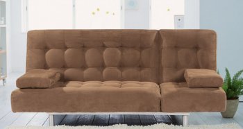 Beige, Black or Brown Microfiber Contemporary Sofa Convertible [AHUSB-Trio-Microfiber]