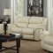 Dawson Power Reclining Sofa Set in White Leather Match