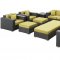 Eclipse Outdoor Patio Sofa 9Pc Set Choice of Color by Modway