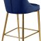 Karina Counter Stool 789 Set of 2 Navy Velvet Fabric - Meridian