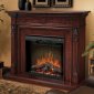 Torchiere Mantel Electric Fireplace by Dimplex w/Logs