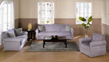 Story Fume Fabric Modern Sofa & Loveseat Set w/Options [IKSB-Melody-Story Fume]