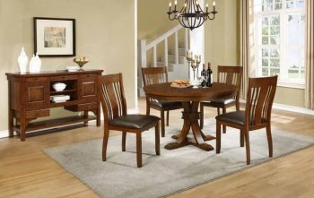 Abrams 106480 Dining Set 5Pc in Truffle by Coaster w/Options [CRDS-106480 Abrams]