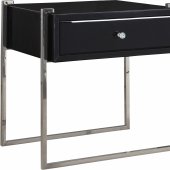 Annie Side Table 803 in Black Glass by Meridian