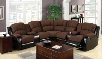 Wolcott Motion Sectional Sofa CM6557 Microfiber & Leatherette [FASS-CM6557 Wolcott]