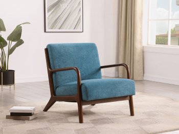 Foster Accent Chair Set of 2 902272 in Blue Fabric by Coaster [CRAC-902272 Foster]