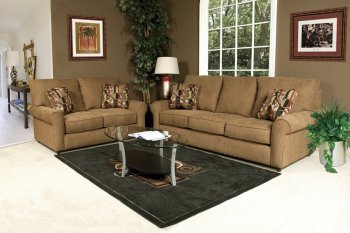 Mocha Fabric Modern Sofa & Loveseat Set w/Optional Recliner [CHFS-AC-8010-238-CouncilMocha]