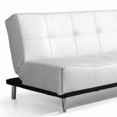 427021 Sofa Bed 10 in White Leatherette by New Spec