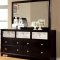 Juilliard CM7056BK Bedroom in Black w/Leatherette Bed & Options