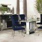 Marilyn Dining Room 5Pc Set 115571 by Coaster w/Ink Blue Chairs