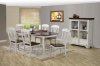 White & Walnut Two-Tone Finish Modern 5Pc Dining Set w/Options