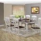 White & Walnut Two-Tone Finish Modern 5Pc Dining Set w/Options