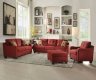 Cleavon 53560 Sofa & Loveseat Set in Red Linen by Acme w/Options