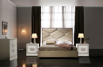 Martina Bedroom by ESF w/Beige Upholstered Storage Bed & Options [EFBS-Martina Beige]