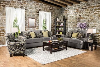 Cashel Sofa SM1232 in Olive Gray Fabric w/Options [FAS-SM1232-Cashel]