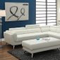 F6977 Sectional Sofa in White Bonded Leather by Boss w/Options