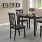 Rich Cappuccino Finish 5PC Modern Dinette Set w/Wooden Seats