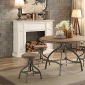 Beacher 5Pc Adj. Dining Set 5488 in Weathered Wood - Homelegance