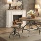 Beacher 5Pc Adj. Dining Set 5488 in Weathered Wood - Homelegance