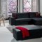 Cream Leatherette Modern Sectional Sofa w/Optional Ottoman