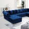 Zarah Sectional Sofa 698 in Fabric by Meridian w/Optional Tables