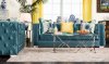 Salvatore Sofa SM2282 in Turquoise Velvet Fabric w/Options