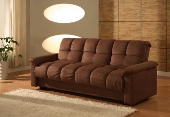 Premium Mocha Microfiber Three Seater Sleeper Sofa [LSSB-Meridian]