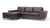 Corbin Sectional Sofa Brown Faux Leather by Wholesale Interiors