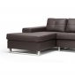 Corbin Sectional Sofa Brown Faux Leather by Wholesale Interiors