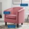 Prospect Accent Chair Set of 2 in Dusty Rose Velvet by Modway