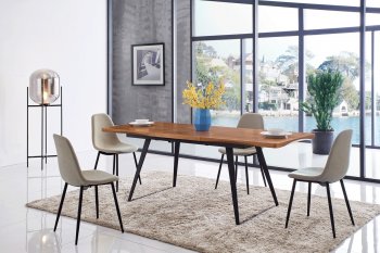 93 Dining Table by ESF w/Walnut Top & Optional 350 Chairs [EFDS-93-350]