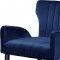 Luxe Counter Stool 792 Set of 2 Navy Velvet Fabric by Meridian