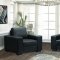 U801 Sofa & Loveseat Set in Black PVC by Global w/Options