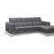 Sydney Sectional Sofa in Gray Faux Leather by Whiteline