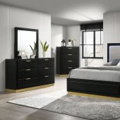 Caraway Bedroom Set 5Pc 224781 in Black by Coaster